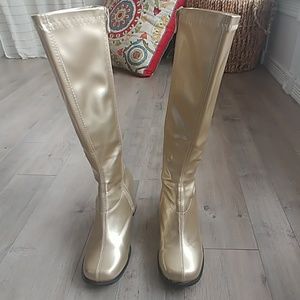 ✌ 🌼🍄60's/70's Gold groovy retro disco boots🍄🌼✌